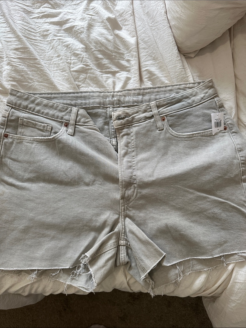 Old Navy Light Gray Denim Cutoff Shorts